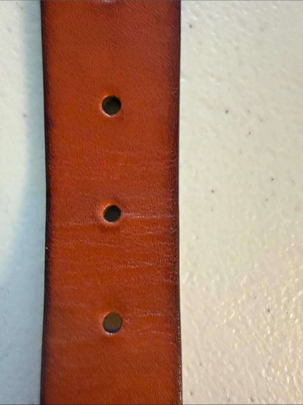 Cole Haan Brown Cognac Leather Belt with Silver Buckle size 36